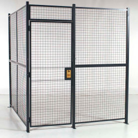 RapidWire Welded Wire, 4 Sided Cage with 3' Hinged Door and Ceiling, 8' 4" x 8' 4" x 8' 5-1/4"H