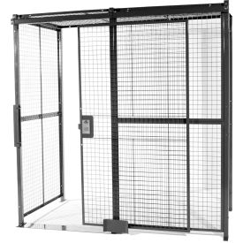 Welded Wire 4 Sided Cage with 5' Sliding Door, Size: 20' 6" x 20' 6" x 10' 5-1/4"H