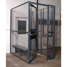 3 Sided Driver Cage, No Ceiling 4'W x 6'D x 8'H