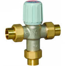 Honeywell 3/4" Union Sweat Lead Free Mixing Valve 70-145°F