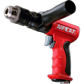 Reversible Pistol Grip Air Drill, Keyed, 1/2" Chuck, 400 RPM