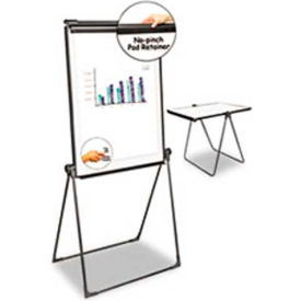 Foldable Double Sided Dry Erase Easel, Plastic Frame, 29"W x 41"H, Melamine