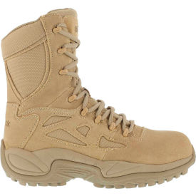 Men's Stealth 8" Boot With Side Zipper, Desert Tan, Size 10.5 W