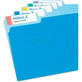 Extra-Large 1/3-Cut File Folder Labels, 15/16 x 3-7/16, White/Assorted, 450/Pk