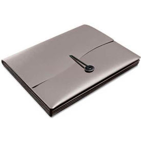 Slide & View Expanding File, 5 Pockets, Letter, Gray