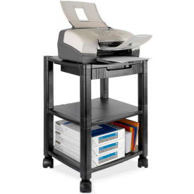 3-Shelf Mobile Printer/Fax Stand, Black