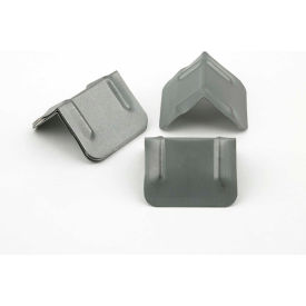 Steel Strap Guard Corner Protectors, 2"L x 3"W, Silver, Pack of 500