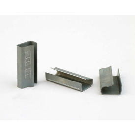 Thread On Polypropylene Strapping Seals, 3/8" Strap Width, Silver, Pack of 1000