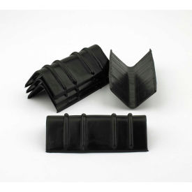 Plastic Strap Guard Corner Protectors, 5-1/4"L x 2"W, Black, Pack of 250