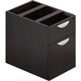 2 Drawer Hanging Pedestal in Espresso - Executive Modular Furniture