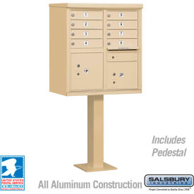 Cluster Box Unit, 8 A Size Doors, Type I, Sandstone, USPS Access