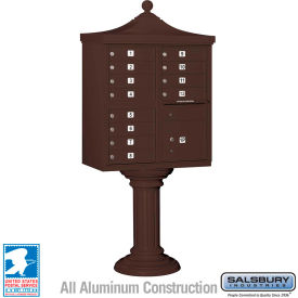 Regency Decorative Cluster Box Unit, Tall, 12 A Size Doors, Type II, Bronze, USPS Access