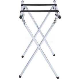 Folding Tray Stand, 31" H, Chrome