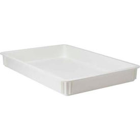 Dough Box, 26"L, 18-1/2"W, 3"H, Polypropylene, White, Multi-Stacking