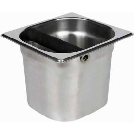 Coffee Knock Box, 7"L, 6"W, 5"H, Stainless Steel