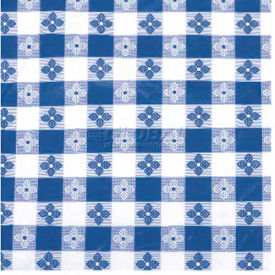 Checkered Table Cloth , 90"L, 52"W, PVC W/ Flannel Backing, Red & White