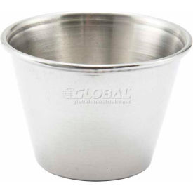 Sauce Cup, 2-1/2 oz, Round, Stainless Steel, 12/Pack