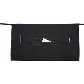 Triple Pocket Waist Apron, Black, 11-5/8" x 21-1/2"