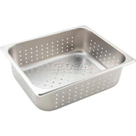 Winco Half-Size Steam Table Pan, 10-3/8", 12-3/4"W, 4"H, Stainless Steel
