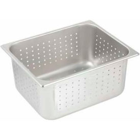 Half-Size Steam Table Pan, 10-3/8", 12-3/4"W, 6"H, Stainless Steel, Standard Weight