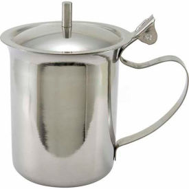 Creamer with Cover, 10 Oz., Stainless Steel
