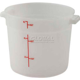 Round Storage Container, 14-1/8"L x 12-5/16"W x 8-3/8"H, White