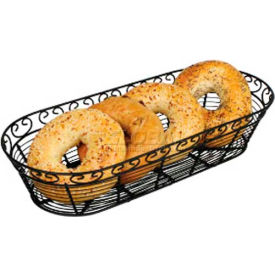Winco Oblong Black Wire Bread Basket