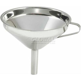 Wide Mouth Funnel, 5-3/4"D, Stainless Steel