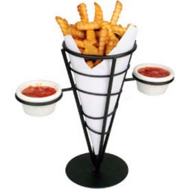 Single Cone Black Wire French Fryer Holder