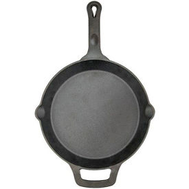 Round Cast Iron Skillet, 12" Diameter, Black
