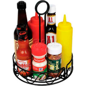Round Black Wire Condiment Caddy