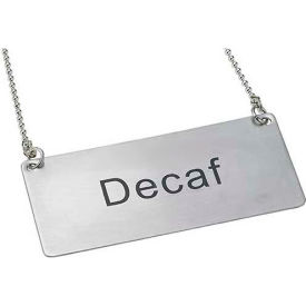 Chain Sig, Decaf, 3-1/2"L, 1-3/4"H, Stainless Steel