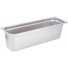 Half-Size Long Steam Table Pan, 21"L, 6-1/2"W, 6"H, Stainless Steel, Standard Weight