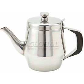 Gooseneck Teapot, 32 oz., 6-3/4"D, Stainless Steel
