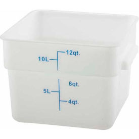 Square Storage Container, 12-1/2"L x 11"W x 8-9/64"H, White