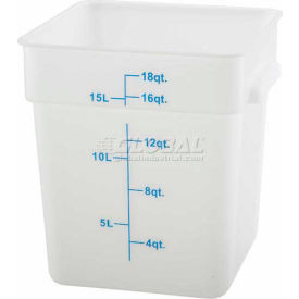 Square Storage Container, 11-39/64"L x 10-7/64"W x 12-13/32"H, White