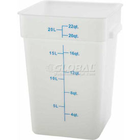 Square Storage Container, 12"L x 11"W x 15-1/2"H, White
