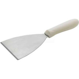 Scraper, 4-1/2"L Blade, 4"W, White Polypropylene Handle