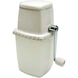 Winco - Ice Crusher, Manual, Coarse Or Fine Chips, White, 9-1/2"H