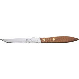 Steak Knife, 4-3/8"L, Wood Handle, Pointed Tip, 12/Pack
