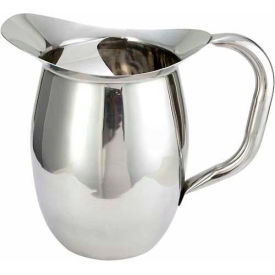 Deluxe Bell Pitcher W/ Ice Catcher, 2 Qt, Stainless Steel