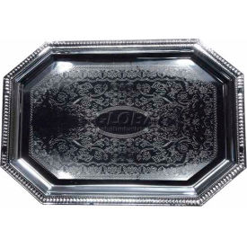 Octagonal Serving Tray, 17"L, Chrome, Gadroon Edge With Engraving