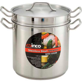 Winco SSDB-20 Double Boiler With Cover
