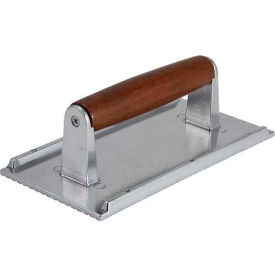Steak Weight, 8-1/4"L, 4-1/4"W, Wood Handle, Cast Aluminum