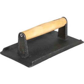 Steak Weight, 8-1/4"L, 4-1/4"W, Wood Handle, Cast Iron