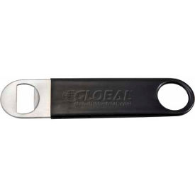 Winco CO-301PK Flat Bottle Opener, PVC-Coated, Black