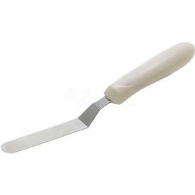 Offset Spatula, 4-1/4"L Blade, White Polypropylene Handle
