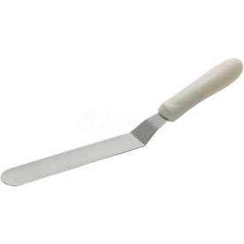 Offset Spatulas, 7-3/4"L Blade, White Polypropylene Handle