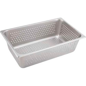 Full-Size Perforated Food Pan, 20-3/4"L, 12-1/2"W, 6"H, Stainless Steel
