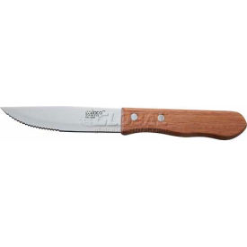 Extra Large Steak Knife, 5"L, Wood Handle, Serrated Blade, Pointed Tip